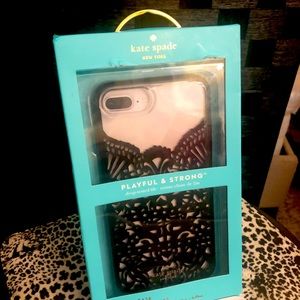 Kate Spade iPhone case w/Black lace, “Kate Spade”